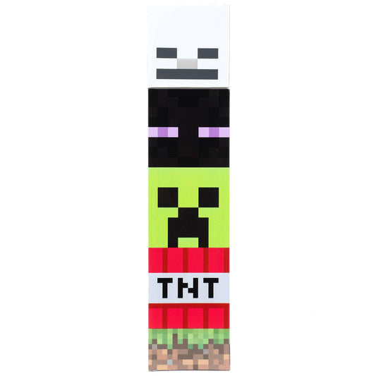 Quadratische Minecraft-Flasche mit grünem Creeper-Charakter