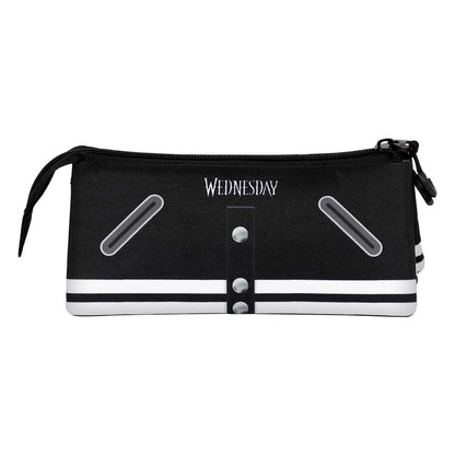 Wednesday Varsity Triple Pencil Case FAN 2.0, Black