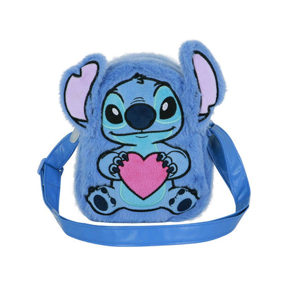 Disney Lilo & Stitch „Heart“ quadratische Plüsch-Umhängetasche