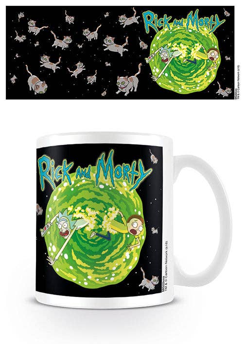 Mug Rick et Morty - Dimension du chat flottant