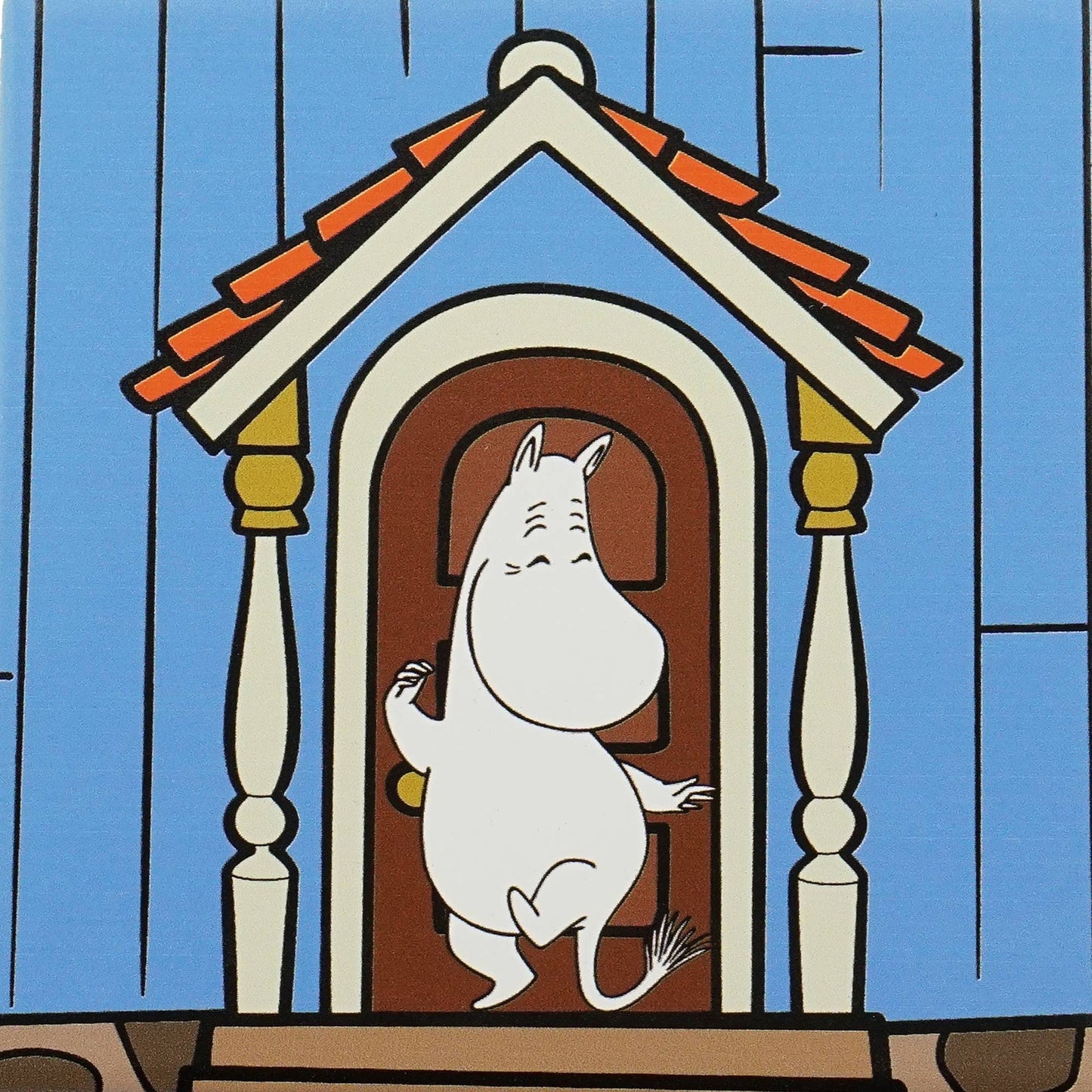 4 Moomin-Keramikuntersetzer – Zuhause