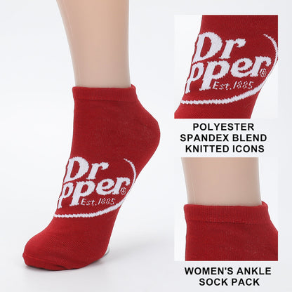 Chaussettes femme Dr Pepper avec logo - lot de 5 paires
