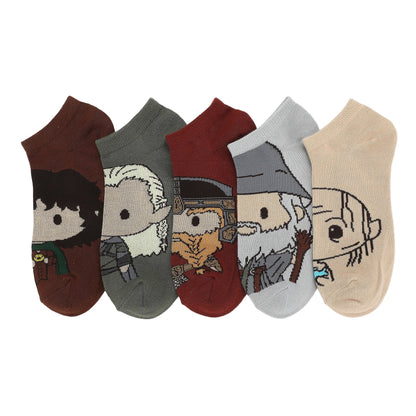 Chaussettes femme Le Seigneur des Anneaux personnages emblématiques - lot de 5 paires