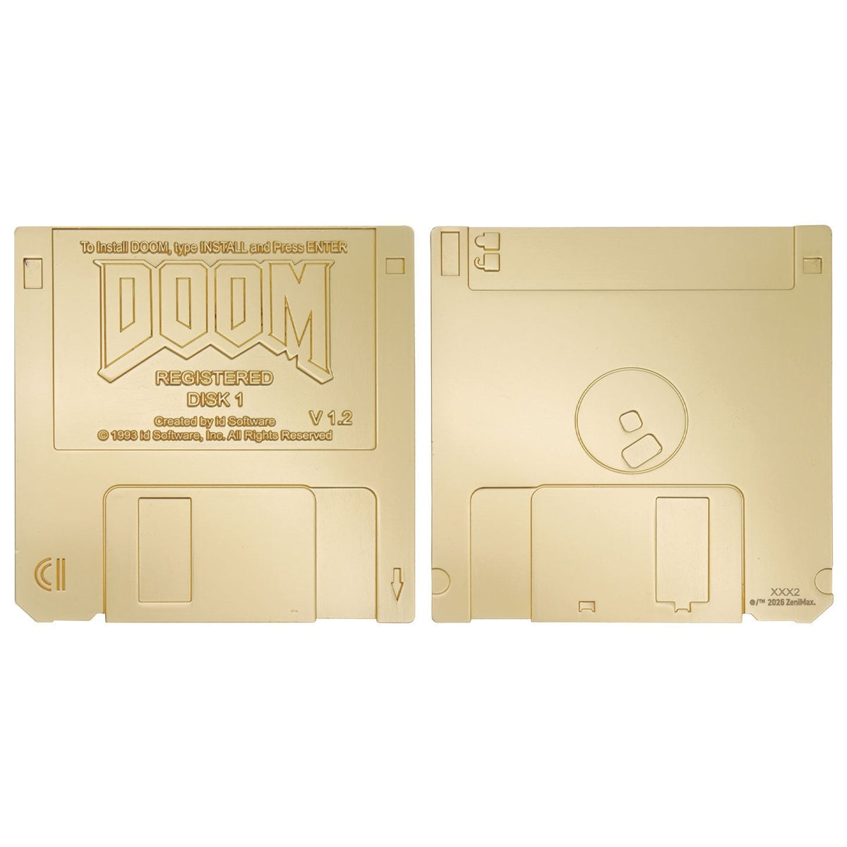 Réplique collector DOOM - Floppy Disk Imitation Gold