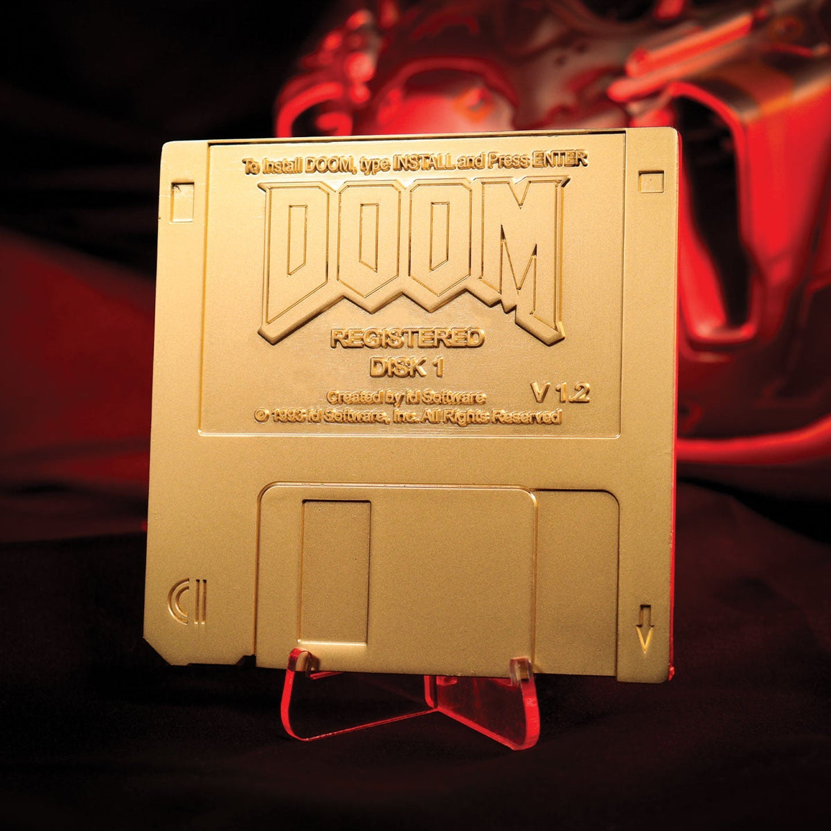 Réplique collector DOOM - Floppy Disk Imitation Gold