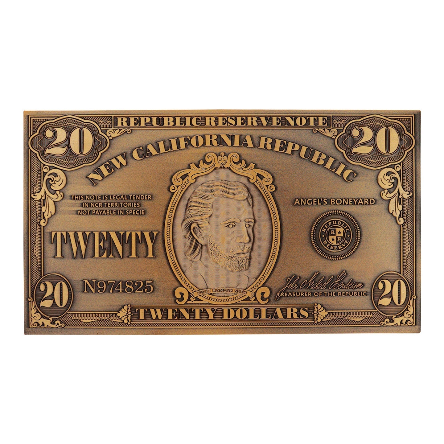 Réplique collector Fallout New Vegas - NCR $20 Bill