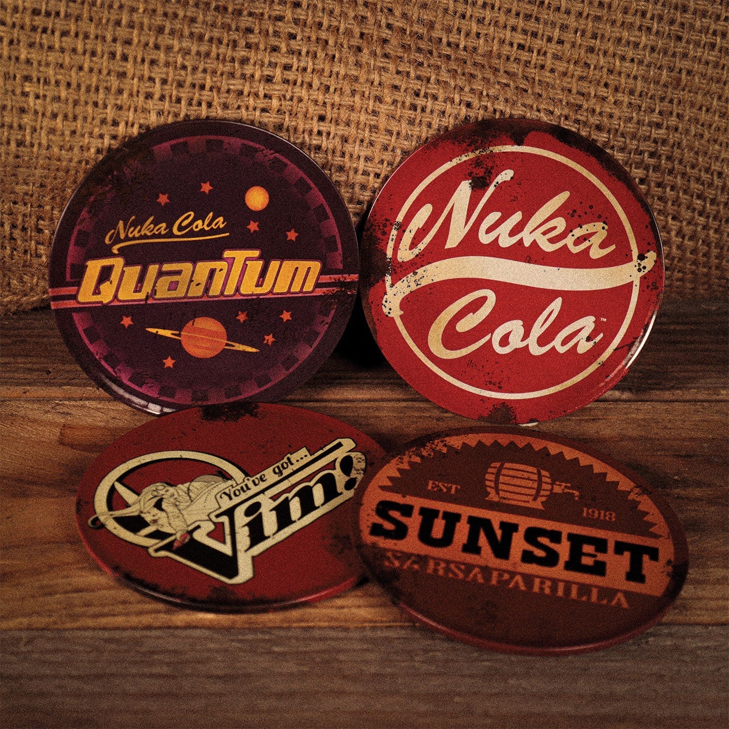 Sous-verres Fallout - 4 Metal Drinks