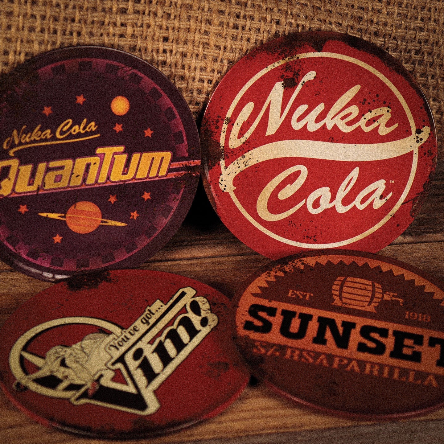 Sous-verres Fallout - 4 Metal Drinks
