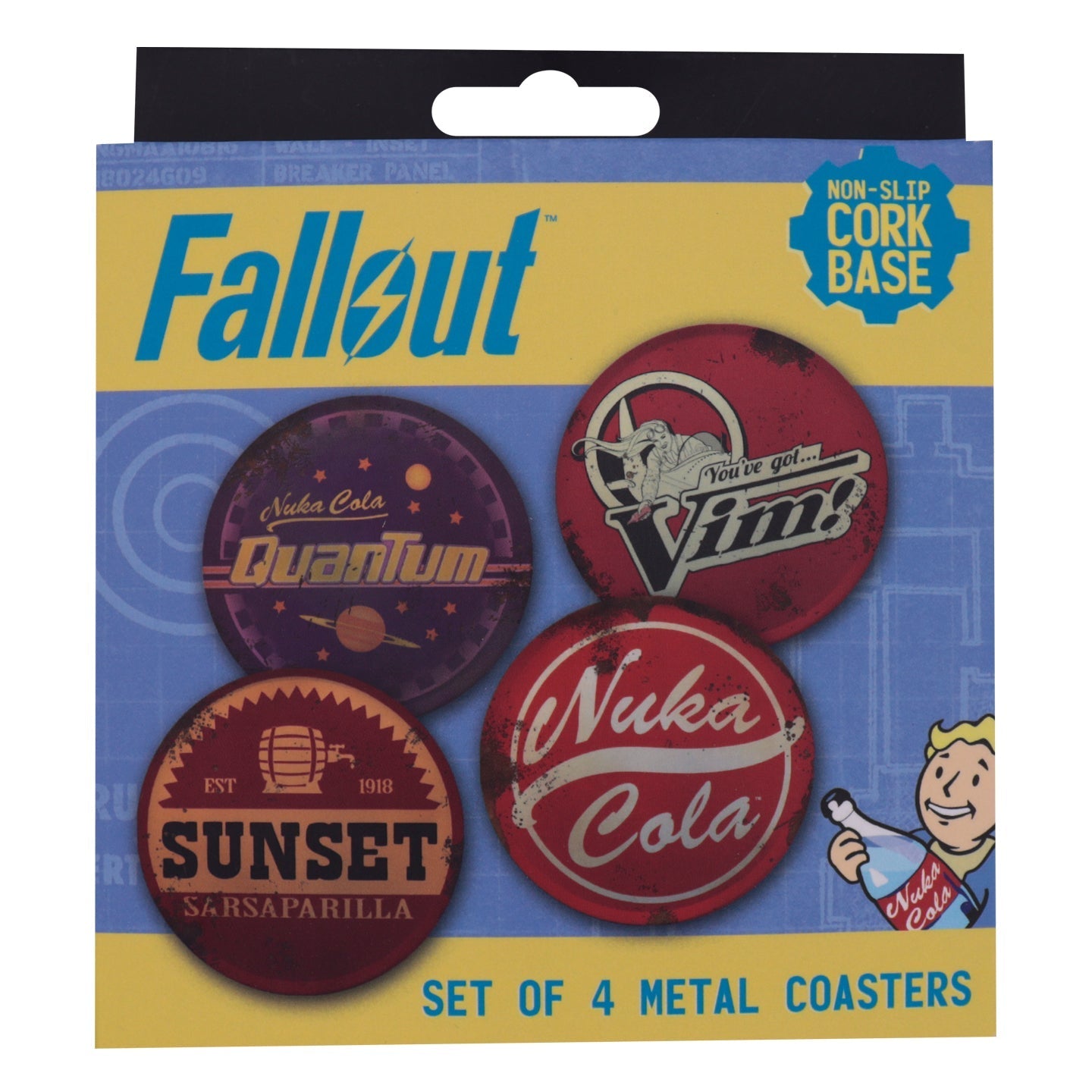 Sous-verres Fallout - 4 Metal Drinks