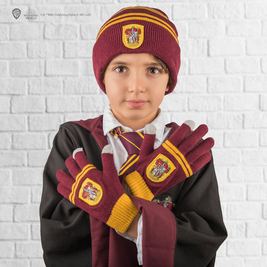 Gryffindor Mütze & Handschuhe mit Touch-Funktion für Kinder
