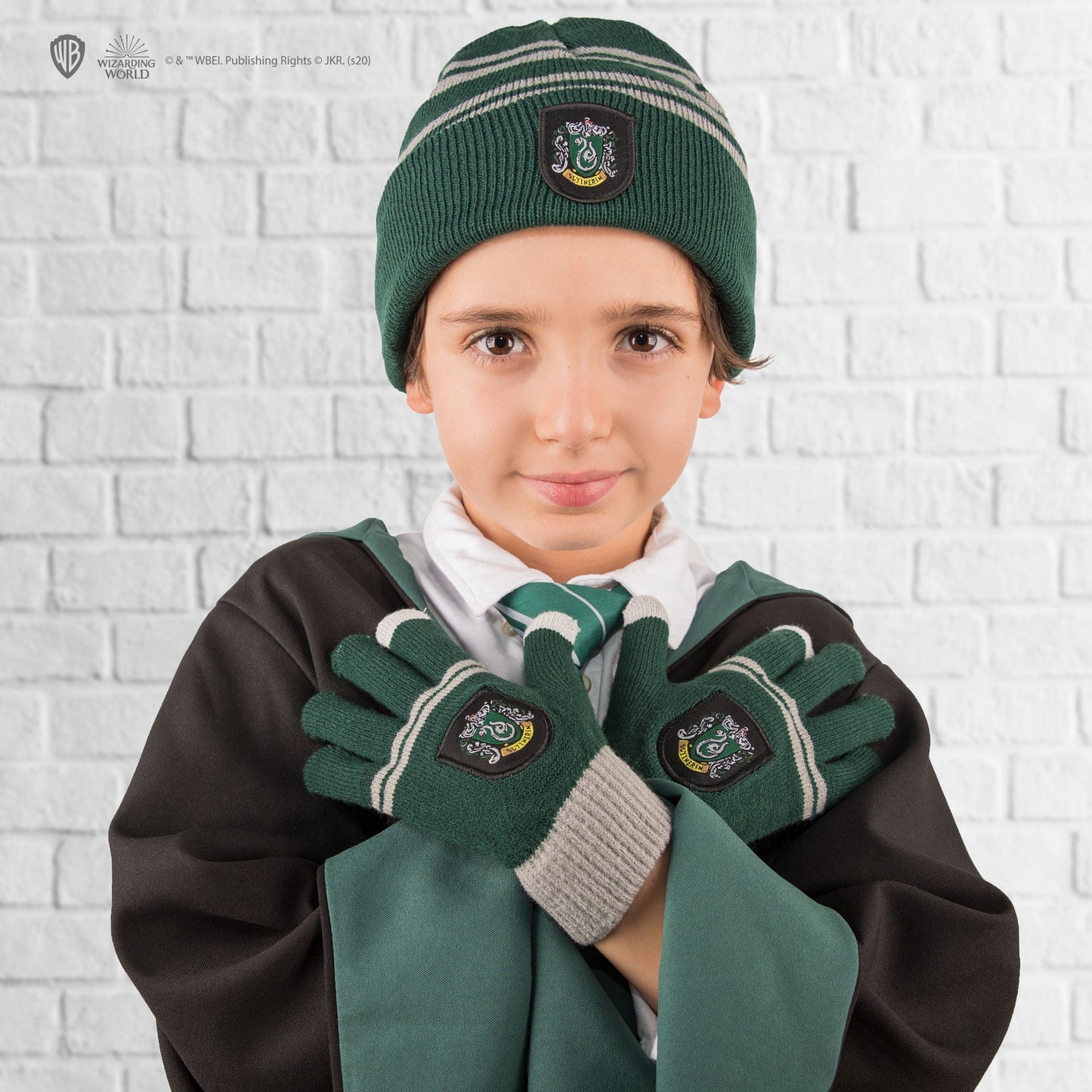 *Set Bonnet & Gants Tactiles Serpentard Enfants