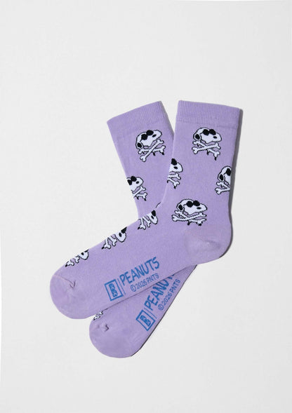 Chaussettes BeSnoopy Skull Mauve – Besocks
