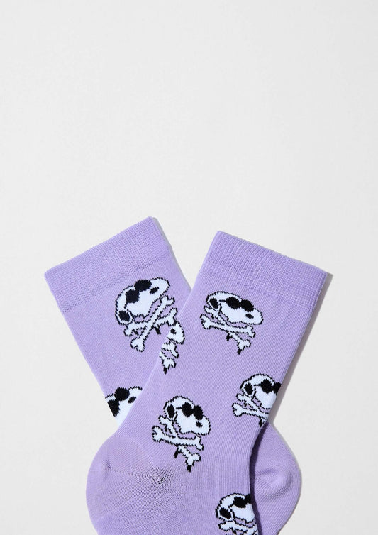BeSnoopy Socken Skull Lila