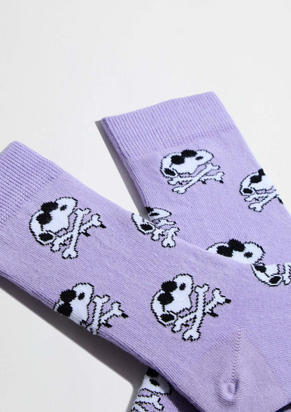 BeSnoopy Socken Skull Lila