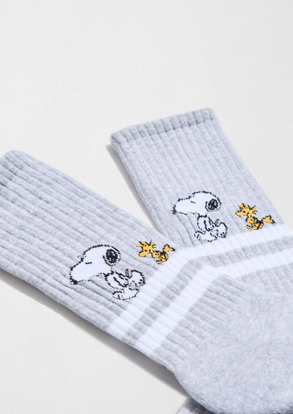 BeSnoopy Stripes Grey Sport Socks