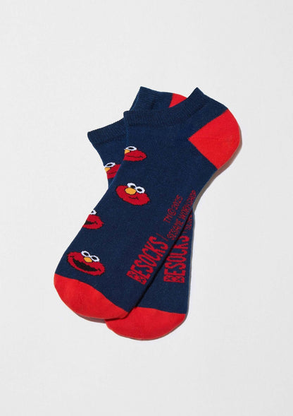 Chaussettes courtes BeSesameStreet Elmo Bleu Marine – Besocks