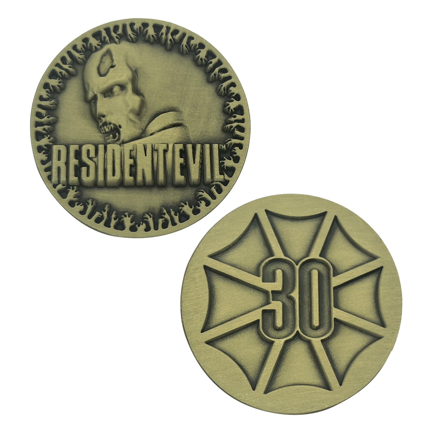 Objet collector Resident Evil - 30e anniversaire Presentation Coin - Antique Brass EditionPObjet collector Resident Evil - 30e anniversaire Presentation Coin - Antique Brass EditioniObjet collector Resident Evil - 30e anniversaire Presentation Coin - Antique Brass EditionèObjet collector Resident Evil - 30e anniversaire Presentation Coin - Antique Brass EditioncObjet collector Resident Evil - 30e anniversaire Presentation Coin - Antique Brass EditioneObjet collector Resident Evil - 30e anniversaire Presenta