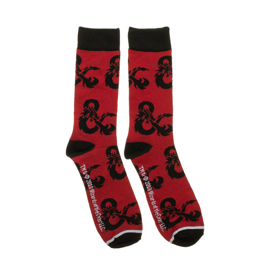 Men's Red Dungeons & Dragons Socks