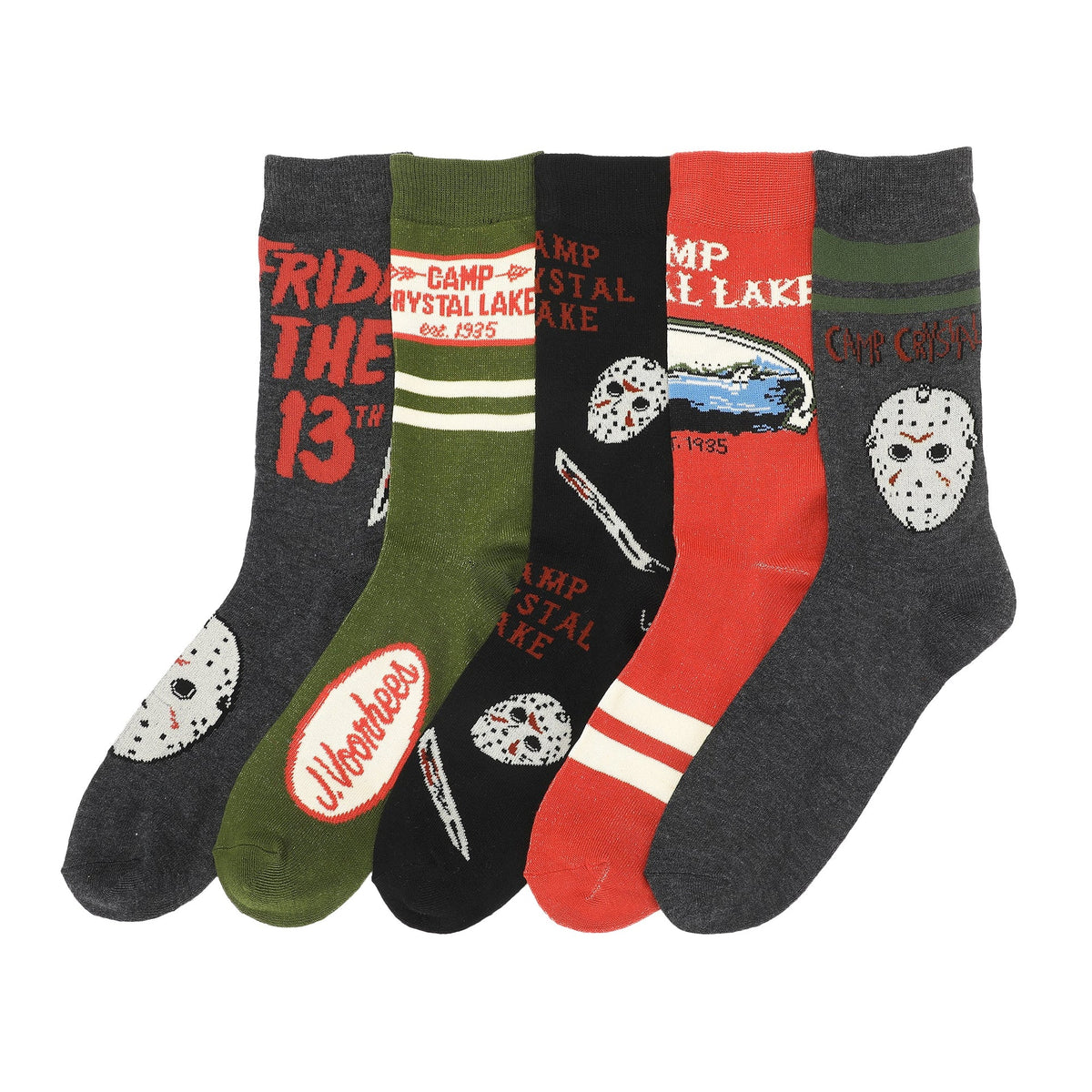Chaussettes Friday the 13th Camp Crystal Lake - lot de 5 paires