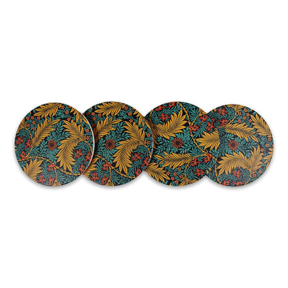 4er-Set William Morris Keramikuntersetzer - Larkspur