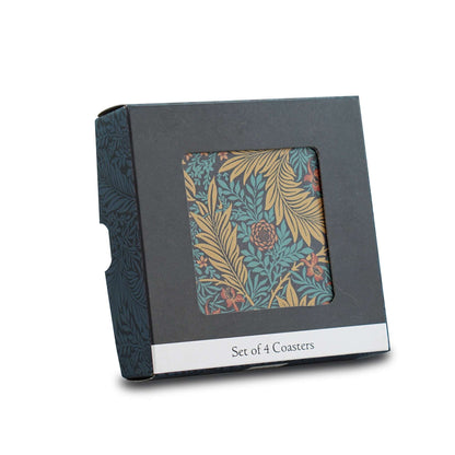 4er-Set William Morris Keramikuntersetzer - Larkspur