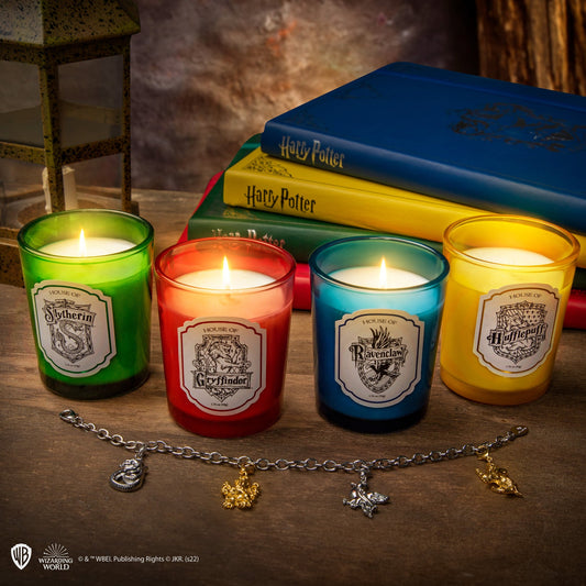 4er-Set Hogwarts Duftkerzen mit Charm-Armband