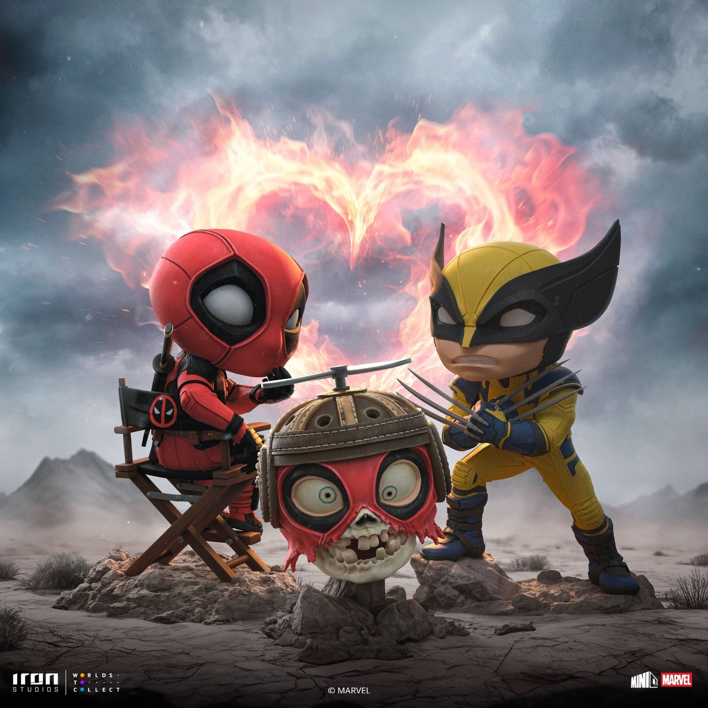 Deadpool, Wolverine und Headpool Figur - Deadpool & Wolverine - Mini Co.