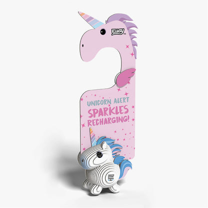 Maquette 3D EUGY D069 Accroche-porte Licorne Ciel – vue 1