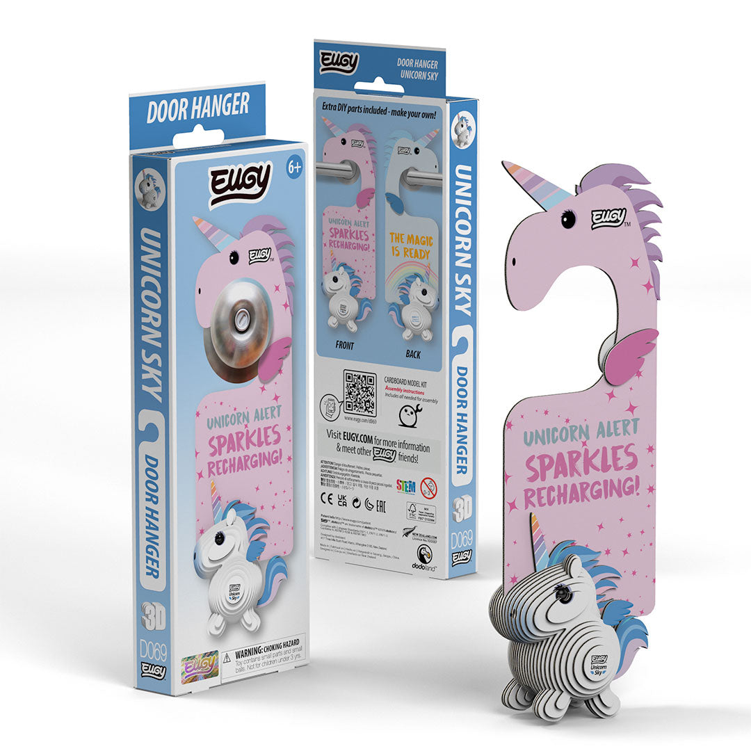 Maquette 3D EUGY D069 Accroche-porte Licorne Ciel – emballage