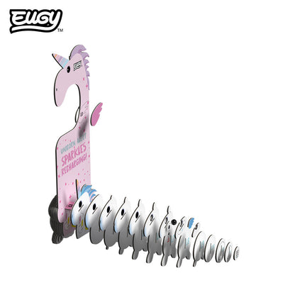 Maquette 3D EUGY D069 Accroche-porte Licorne Ciel – pièces avant assemblage
