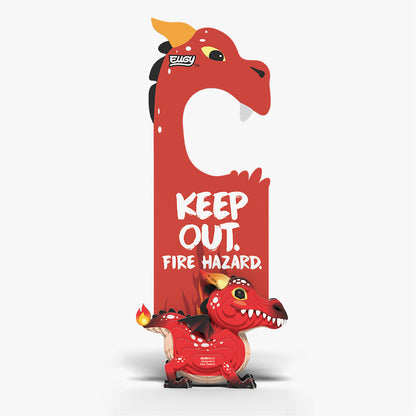 Maquette 3D EUGY D085 Accroche-porte Dragon rouge – vue 2