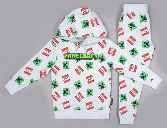 Minecraft Joggers - Grey Pattern