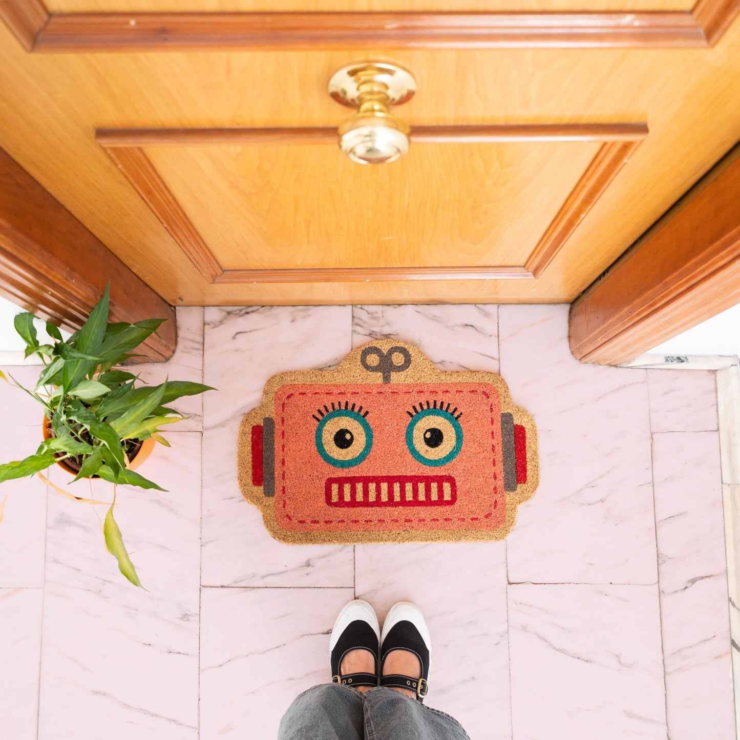 Paillasson « Robot » Rose – Fisura – vue 2