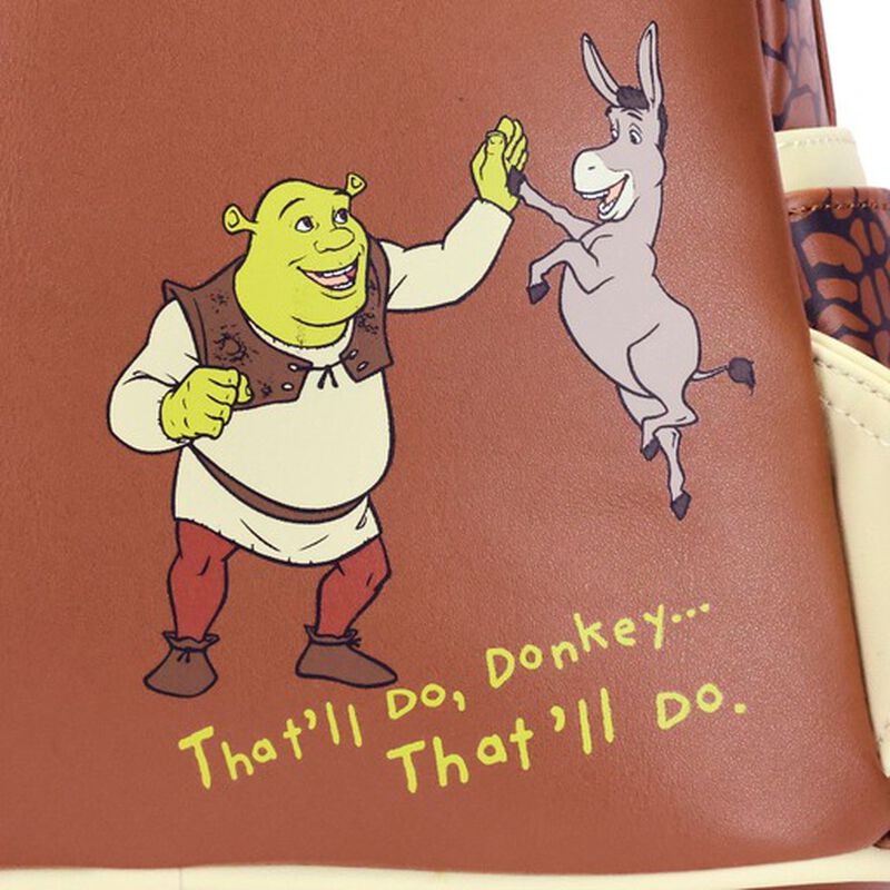 shrek and donkey cosplay mini backpack