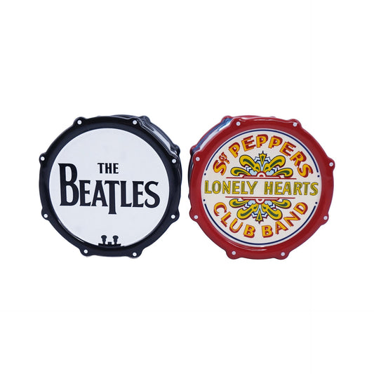 Lot de 2 coquetiers sculptés The Beatles - Sgt. Pepper