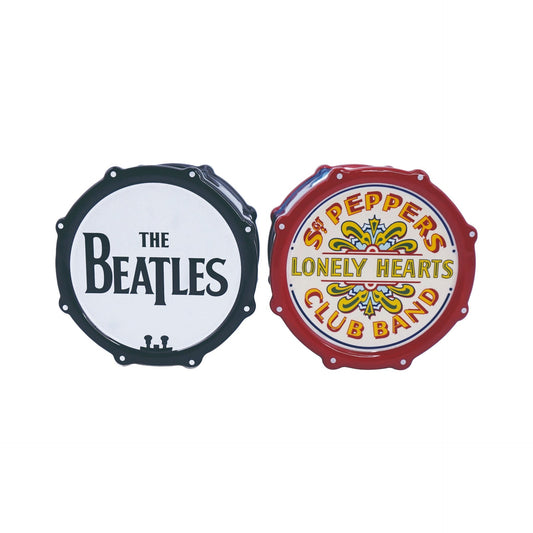 Lot de 2 coquetiers sculptés The Beatles - Sgt. Pepper
