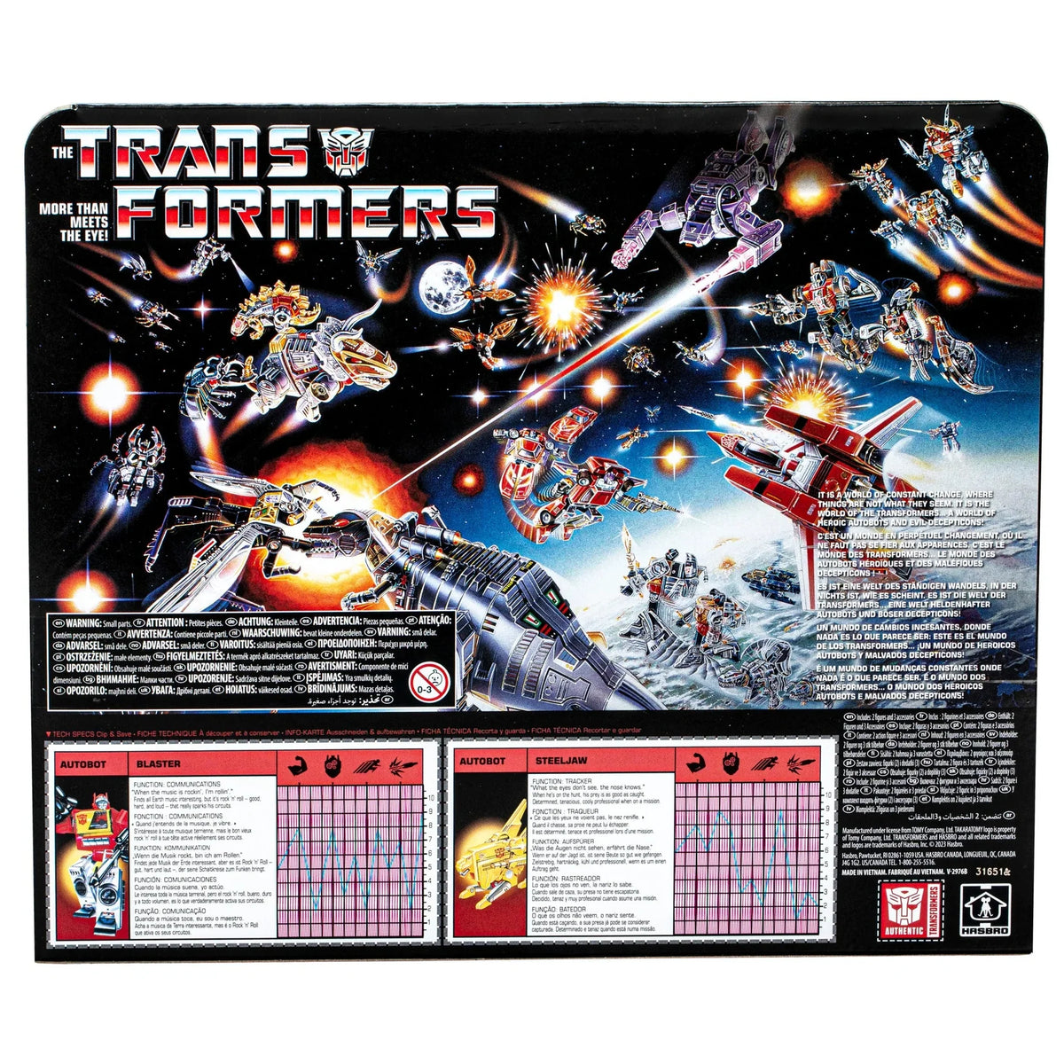 Transformers Retro G1 Autobot Blaster et Steeljaw (40e anniversaire) – vue produit 4