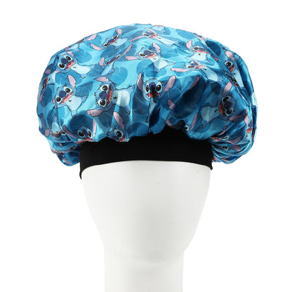 Bonnet de nuit en satin Disney Stitch – bleu