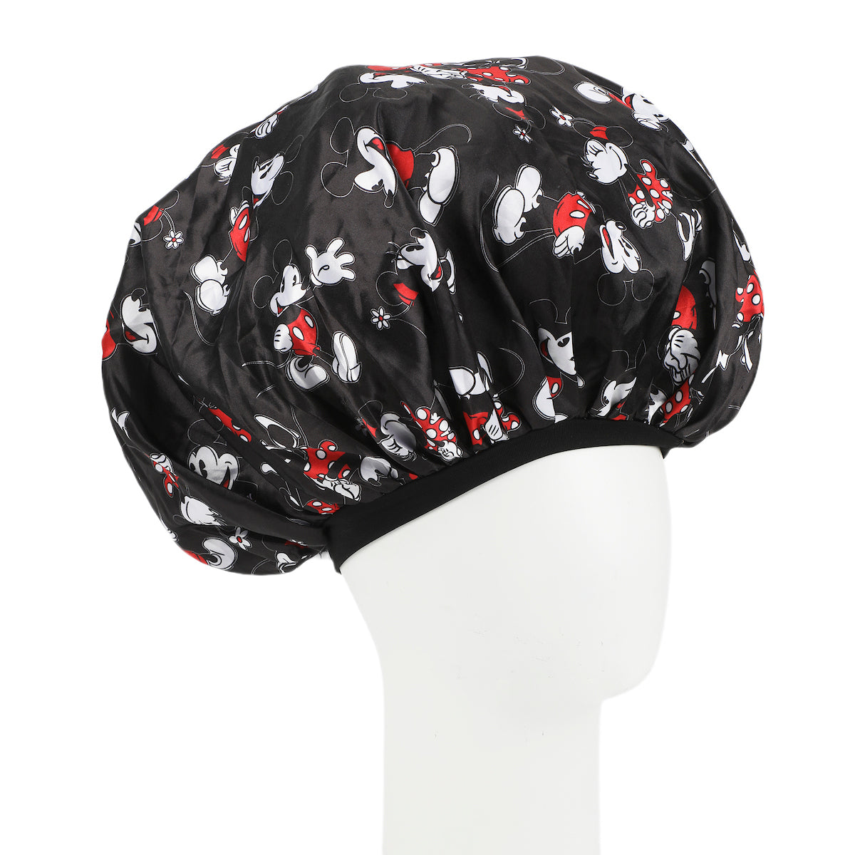 Bonnet de nuit en satin Disney Mickey & Minnie – noir