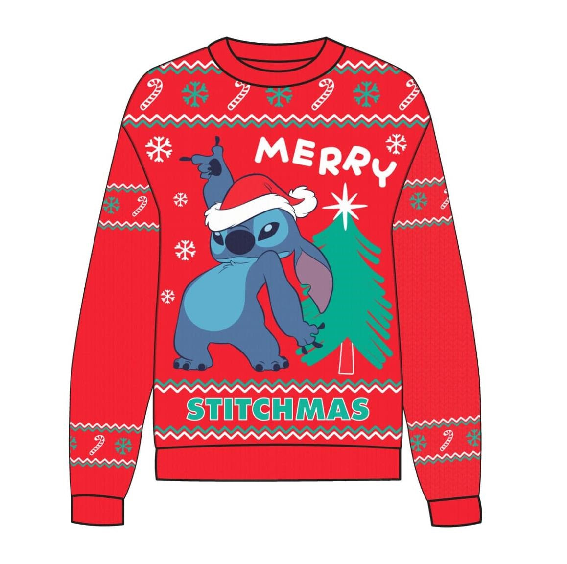 STITCH-MAS Merry Pull de Noël (L)