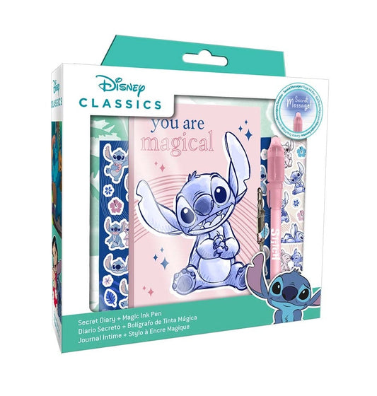 STITCH Pack Journal Intime + Stylo-Bille Magique + Stickers