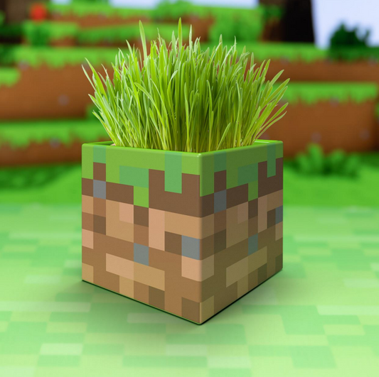 Pot à plantes et à stylos Minecraft - Bloc d'herbe