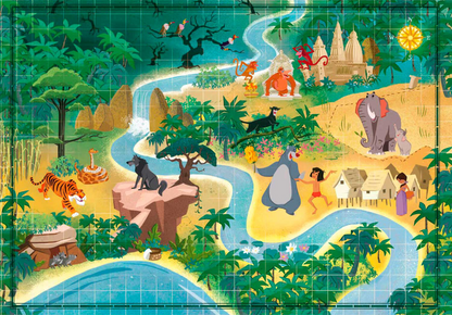 Puzzle Story Maps 1000P - DISNEY - The Jungle Book