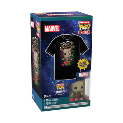 LES GARDIENS DE LA GALAXIE - Pocket POP - Holiday Groot + T-shirt