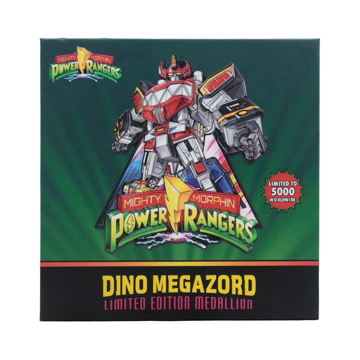 Emballage du médaillon Megazord Power Rangers en édition limitée par Fanattik – face avant