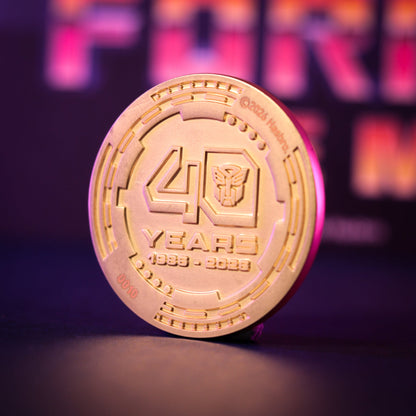 Transformers: The Movie – Limited Edition 40th Anniversary Misty Gold Plated Presentation Coin