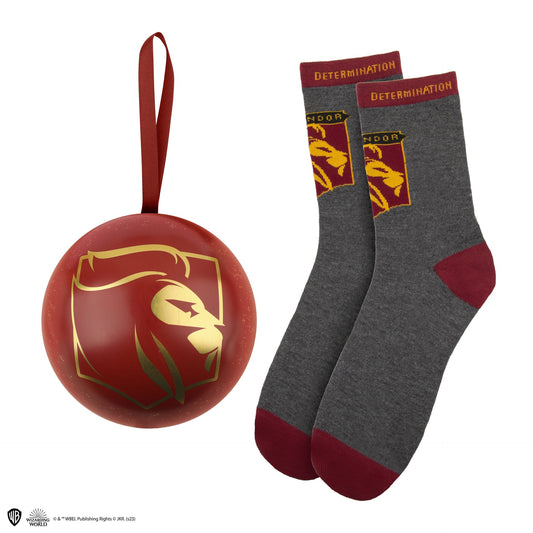 Weihnachtskapsel mit Gryffindor-Socken