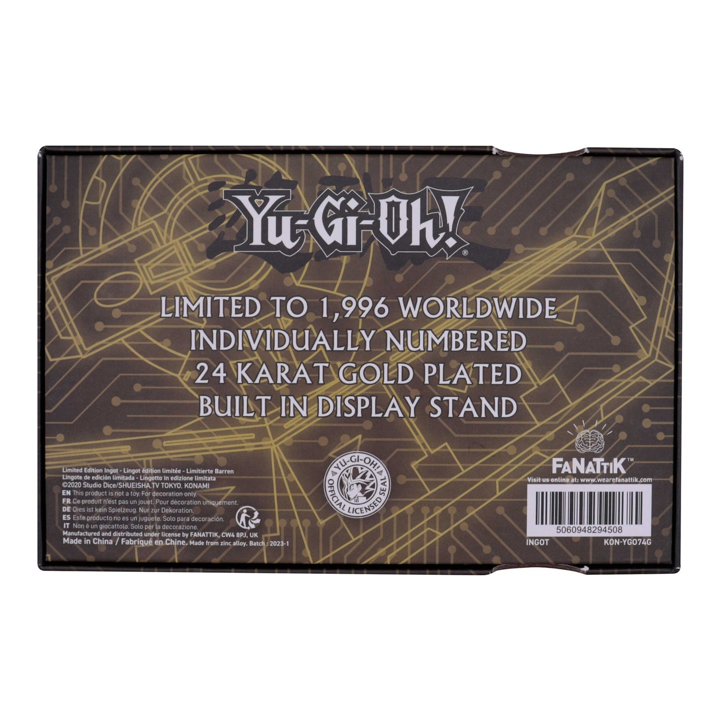Réplique collector Yu-Gi-Oh! - 24K Gold Plated Duel Disk Mini