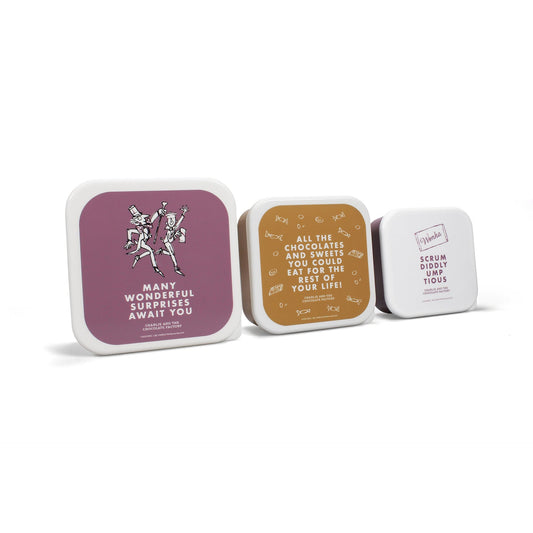 Lot de 3 boîtes à snack Roald Dahl - Charlie