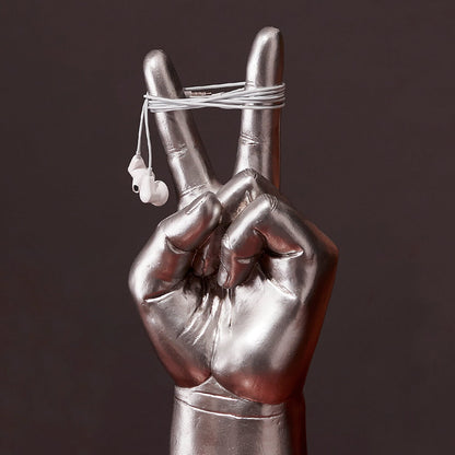 "Peace Out" Hand Headphone Stand
